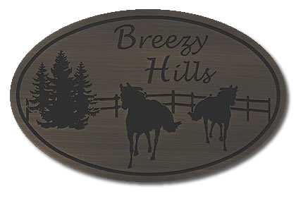 Oxidized Bronze Plaque