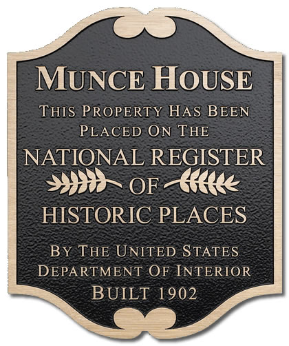 Munce House Bronze Plaque