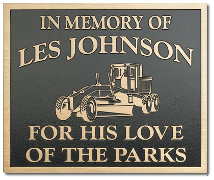 Tractor Plaque Bronze